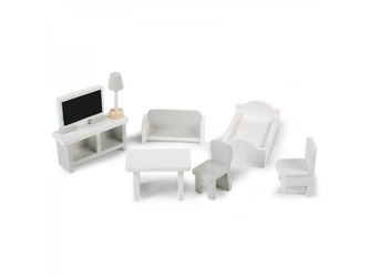 Mini nábytek dřevěný 8 ks