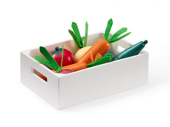 Zelenina v bedýnce dřevěná Bistro