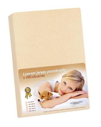 Jersey s elastanem - béžová - 120x200 cm