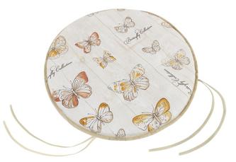 Sedák EMA kulatý hladký - motýlci na dřevě - průměr 40 cm