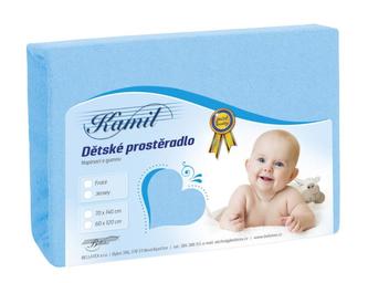 Dětské froté prostěradlo - sv modrá - 70x140 cm