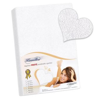 Prostěradlo froté - bílá - 180x200 cm