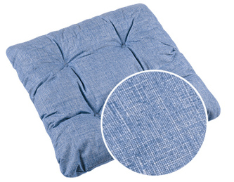 Sedák Adéla prošívaný - sv.modrá uni efekt režná - 40x40 cm,prošívaný