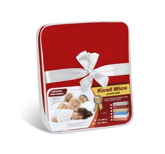 Prostěradlo Korall micro -  červená - 180x200 cm