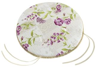 Sedák EMA kulatý hladký - fialové květy - průměr 40 cm, kulatý hladký