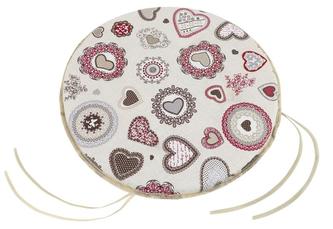 Sedák EMA kulatý hladký - srdíčkový rej - průměr 40 cm