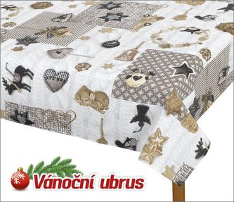 Ubrus  VÁNOCE - vánoční zvoneček - 70x70 cm