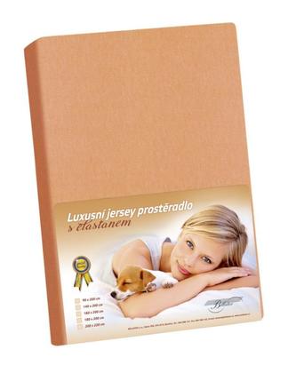 Jersey s elastanem - lososová - 140x200 cm