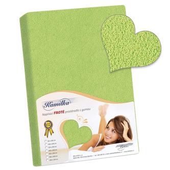 Prostěradlo froté - olivová - 90x200 cm