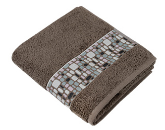 Froté ručník a osuška Kameny - hnědá - Osuška 70x140 cm