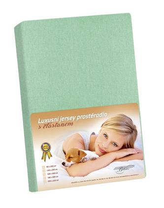 Jersey s elastanem - sv zelená - 200x220 cm