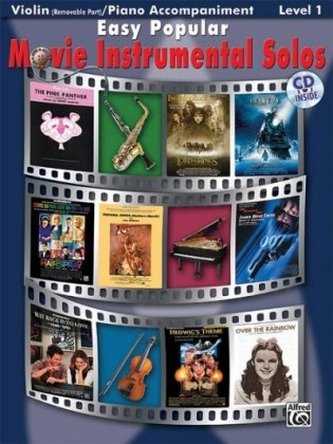 Easy Popular Movie Instrumental Solos, w. Audio-CD, for Violinand Piano Accompaniment