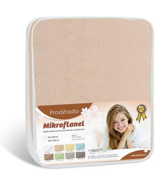 Prostěradlo Mikroflanel - béžová - 180x200 cm