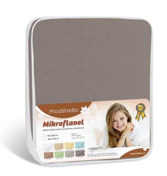 Prostěradlo Mikroflanel - tmavě šedá - 180x200 cm