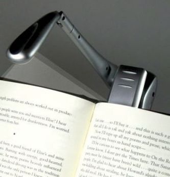 Clip-On LED Booklight - Silber, Leselampe Clip-On LED Booklight - Silber, Leselampe