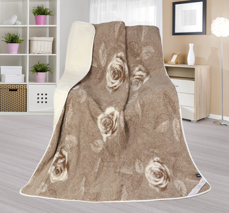 Evropské merino DUO deka 450g/m2 - růžička - 155x200 cm Evropské merino DUO deka 450g/m2 - růžička - 155x200 cm