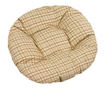Sedák Adéla prošívaný kulatý - kostka medová - průměr 40 cm
