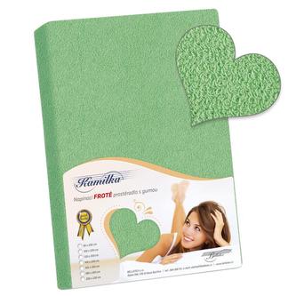 Prostěradlo froté - zelená - 180x200 cm