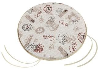 Sedák EMA kulatý hladký - káva - průměr 40 cm