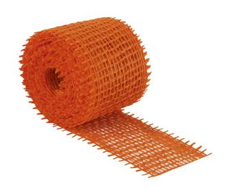 Jutový dekorační pásek - oranžový - 3m x 4 cm