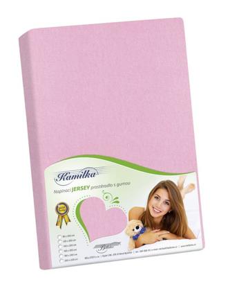 Prostěradlo jersey - růžová - 140x200 cm