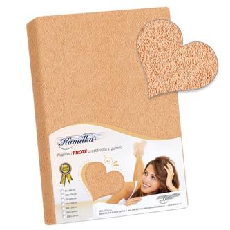 Prostěradlo froté - lososová - 180x200 cm