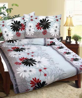 Povlečení flanelové - gerbera šedá - 140x200, 70x90 cm Povlečení flanelové - gerbera šedá - 140x200, 70x90 cm