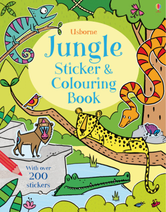 Jungle Sticker and Colouring Book