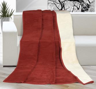 Přikrývka KIRA PLUS dvoulůžko - sv. béžová/terra - 200x230 cm