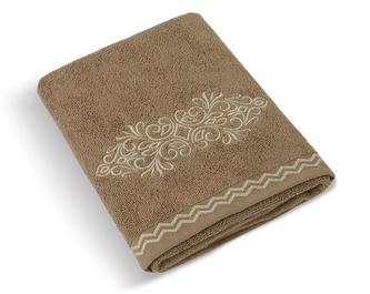 Froté ručník a osuška Béžové kolekce - hnědý ornament - Osuška 70x140 cm