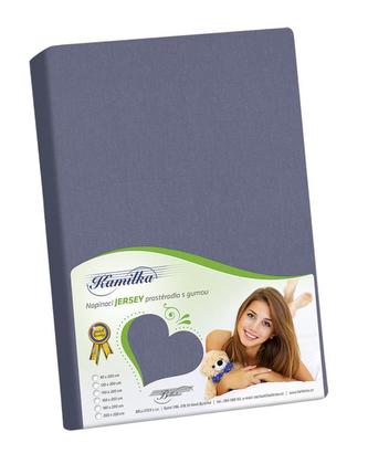 Prostěradlo jersey - tmavě šedá - 180x200 cm