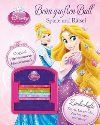Disney Prinzessin, Beim großen Ball, Spiele und Rätsel, m. 5 Haarbändern