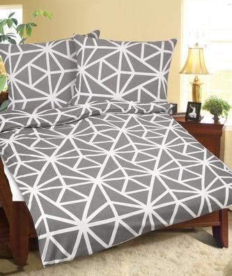 Povlečení bavlněné - šedobílá geometrie - 140x200, 70x90 Povlečení bavlněné - šedobílá geometrie - 140x200, 70x90