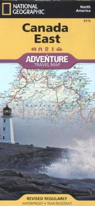 National Geographic Adventure Travel Map Canada East