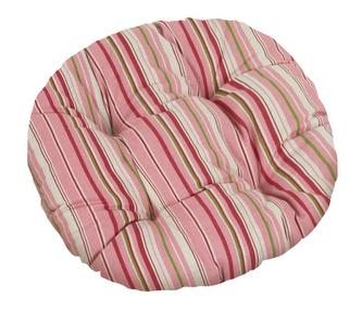 Sedák IVO kulatý prošívaný - proužek růžový - průměr 40 cm