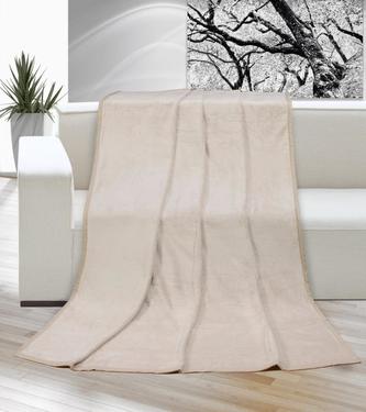 Přikrývka Korall micro jednolůžko - béžová - 150x200 cm