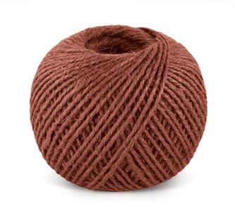 Jutový motouz - červený - klubko 200g , cca 130 m , průměr 1.75 mm