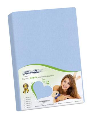 Prostěradlo jersey - světle modrá - 120x200 cm