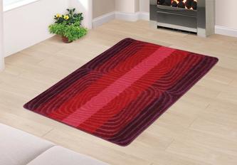 Koberec - běhoun - červená spirála - šíře 80 cm , délka 120 cm