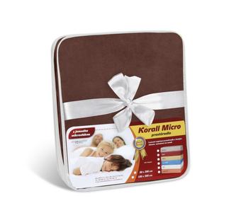 Prostěradlo Korall micro - tmavě hnědé - 90x200 cm