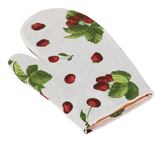 Kuchyňská chňapka - jahody a třešně - chňapka 28x18 cm