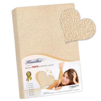 Prostěradlo froté - sv béžová - 160x200 cm