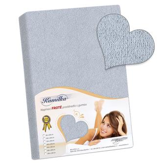 Prostěradlo froté -  šedá - 90x200 cm