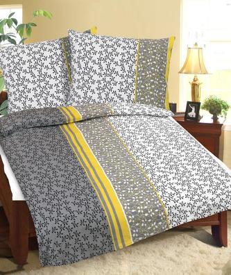 Povlečení bavlněné - šedá kytička - 140x220, 70x90 Povlečení bavlněné - šedá kytička - 140x220, 70x90