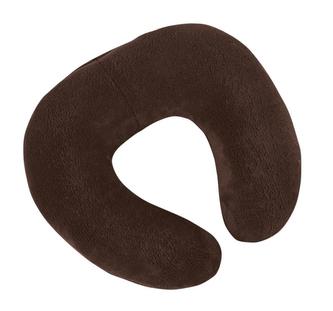 Polštářek cestovní podkova - tmavě hnědá - 30x35 cm