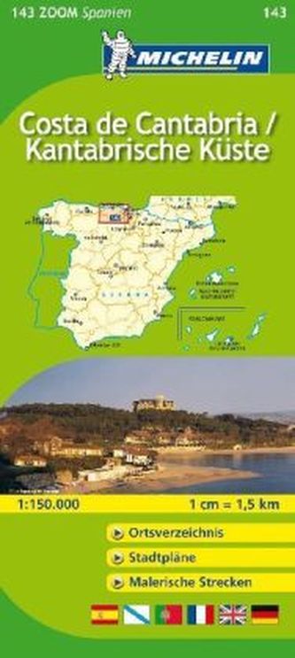 Michelin Karte Kantabrische Küste. Costa de Cantabria. Cote Cantabrique