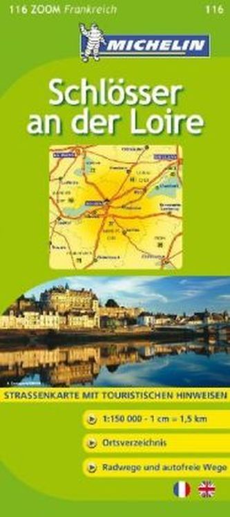 Michelin Karte Schlösser an der Loire. Val de Loire et ses chateaux