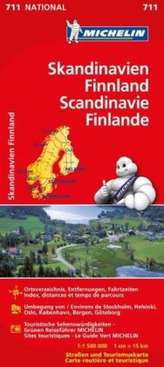 Michelin Karte Skandinavien, Finnland. Scandinavie, Finland