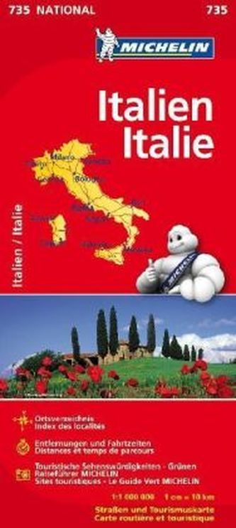 Michelin Karte Italien. Italie