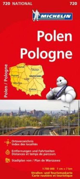 Michelin Karte Polen. Pologne